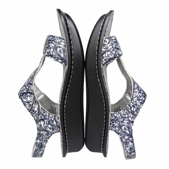 Alegria Ken Kendra sandals white black floral open toe adjustable EU size 42 - Picture 6 of 8